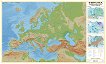 Европа - природогеографска карта - 