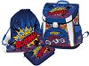 Ученическа раница Lizzy Card - В комплект със спортна торба и несесер : От серията "Supercomics Bazinga" - 