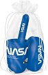Детски комплект за баня Ars Una - Чаша, кутия за четка, сапунерка и кърпа от серията NASA - 