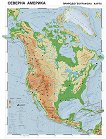 Северна Америка - природогеографска карта - 
