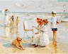 Рисуване по номера Newart - Деца на брега на морето - 50 x 40 cm - 