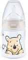 Бебешко шише Мечо Пух - NUK Temperature Control - 150 ml, от серията First Choice+, 0-6 м - 
