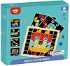 Дървена мозайка - Цветни форми - Детски образователен комплект за игра - 
