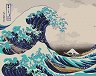 Рисуване по номера Gradientti - Голямата вълна край Канагава - 50 x 40 cm - 