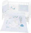 Бебешки спален комплект от 3 части с обиколник - Little Fox EU Style - 