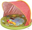 Сгъваема детска палатка с UV защита 50+ - Комплект с 6 топки за игра - 