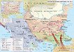 Стенна историческа карта: България при цар Иван Александър 1331 - 1371 - M 1:700 000 - 