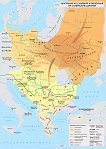 Стенна историческа карта: Разселване на славяните и образуване на славянските държави - 