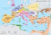Стенна историческа карта: Варварски кралства в Европа V - VI век - 