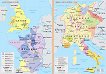 Стенна историческа карта: Англия и Франция XII - XIII в. Свещената Римска империя X - XIII в. - 