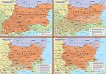Стенна историческа карта: България според договори от 1878 до 1919 - 