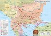 Стенна историческа карта: България при цар Борил и цар Иван Асен II - 