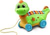 Букозавър - Детска образователна играчка за дърпане със светлинни и звукови ефекти - 