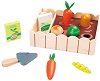 Дървена играчка Lelin Toys - Зеленчукова градина - 