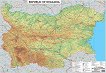 Стенна пътна карта на България на латиница - М 1:530 000 - 