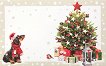 Плик за паричен подарък или ваучер - Коледна елха - картичка