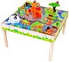 Детска дървена маса - Зоологическа градина - 