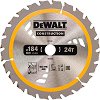 Циркулярен диск за дърво DeWalt - ∅ 184 / 20 / 1.8 mm с 24 зъба от серията Construction - 
