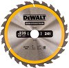 Циркулярен диск за дърво DeWalt  - ∅ 235 / 30 / 2.6 mm с 24 зъба от серията Construction - 