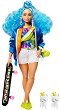 Кукла Барби с къдрава синя коса -  Mattel - 