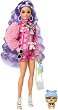 Кукла Барби с лилава коса - Mattel - От серията Extra - 