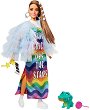 Кукла Барби с дълга цветна рокля - Mattel - 