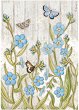 Декупажна хартия Stamperia - Сини цветя и пеперуди