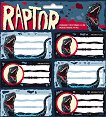 Етикети за тетрадки - Raptor - 18 броя - 
