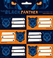 Етикети за тетрадки - Black Panther - 18 броя - 