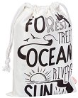Торбичка за книги - Forest Trees Ocean Rivers Sun - 