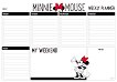 Седмичен планер за деца - Minnie Mouse - Формат A4 - 