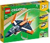 LEGO Creator - Свръхзвуков самолет 3 в 1 - Детски конструктор - 