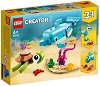LEGO Creator - Делфин и костенурка 3 в 1 - Детски конструктор - 