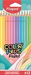 Цветни моливи Maped Pastel - 12 цвята от серията Color' Peps - 