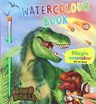 Книжка за оцветяване с вода - Dino World - детска книга