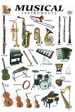 Musical Instruments - стенно учебно табло на английски език - 52 x 77 cm - 