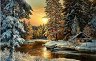 Рисуване по номера Gradientti - Снежна гора - 50 x 40 cm - 