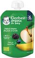 Био пюре с ябълка, банан, боровинка и къпина Nestle Gerber Ogranic for Baby - 80 g, за 6+ месеца - пюре