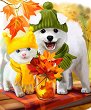 Рисуване по номера - Кучета през есента
