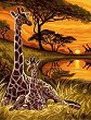 Рисуване по номера - Жирафи - 
