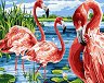 Рисуване по номера - Фламинго - 40 x 30 cm - 