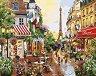 Рисуване по номера - Париж в цветя - 50 x 40 cm - 