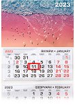 Трисекционен календар - Морски пейзаж 2023 - календар