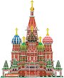 Катедрала свети Василий Блажени, Москва - 3D пъзел от 224 части от колекцията National Geographic Kids - 