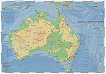 Австралия - природогеографска карта - 