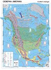 Северна Америка - климат и води - карта