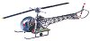 Военен хеликоптер - MSH H-13 Sioux - Сглобяем авиомодел - 