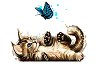 Рисуване по номера NEWART - Коте и пеперуда - 50 x 40 cm - 