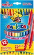 Двустранни флумастери Carioca Birello - 12 цвята - 