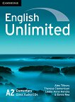 English Unlimited - ниво Elementary (A2): 3 CD с аудиоматериали за тестовете от ръководството за учителя Учебна система по английски език - книга за учителя